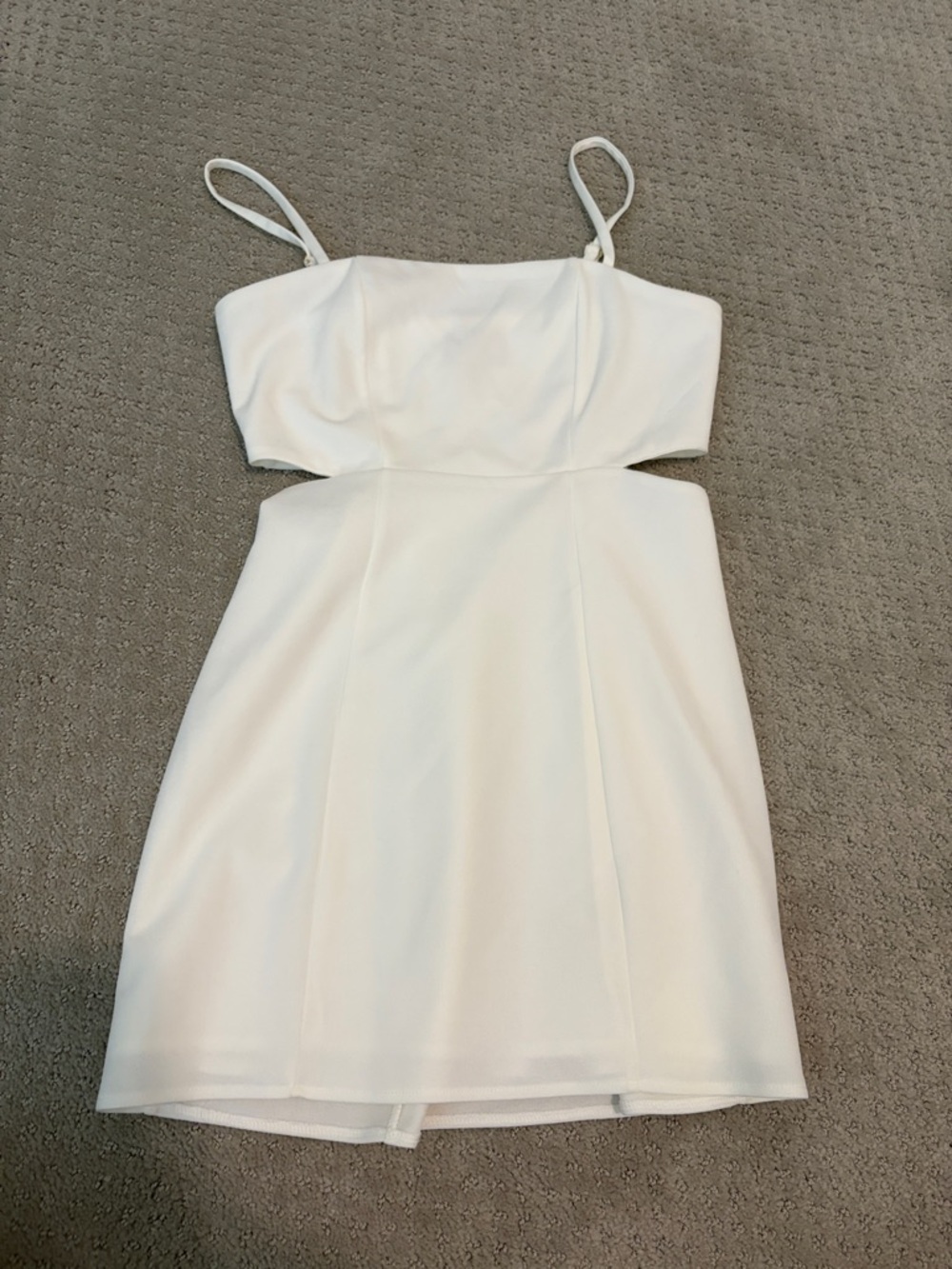 Show Me Your MuMu White Spaghetti Strap Cutout Mini Dress